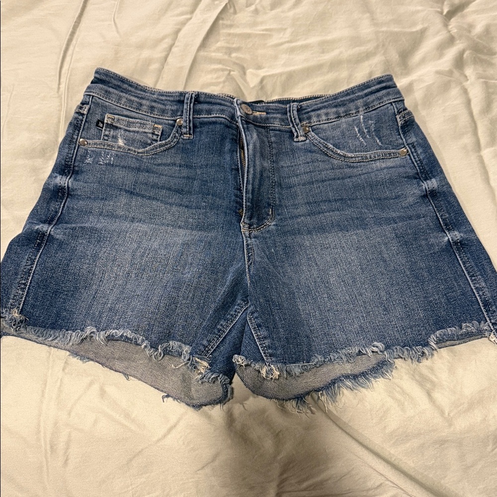 Judy Blue Denim Frayed Hem Women Shorts